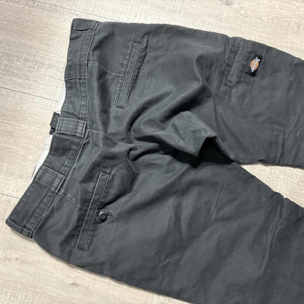 Dickies Pants Black Skinny Straight Workwear Cotton Blend Size Men 32X30 - Picture 9 of 9